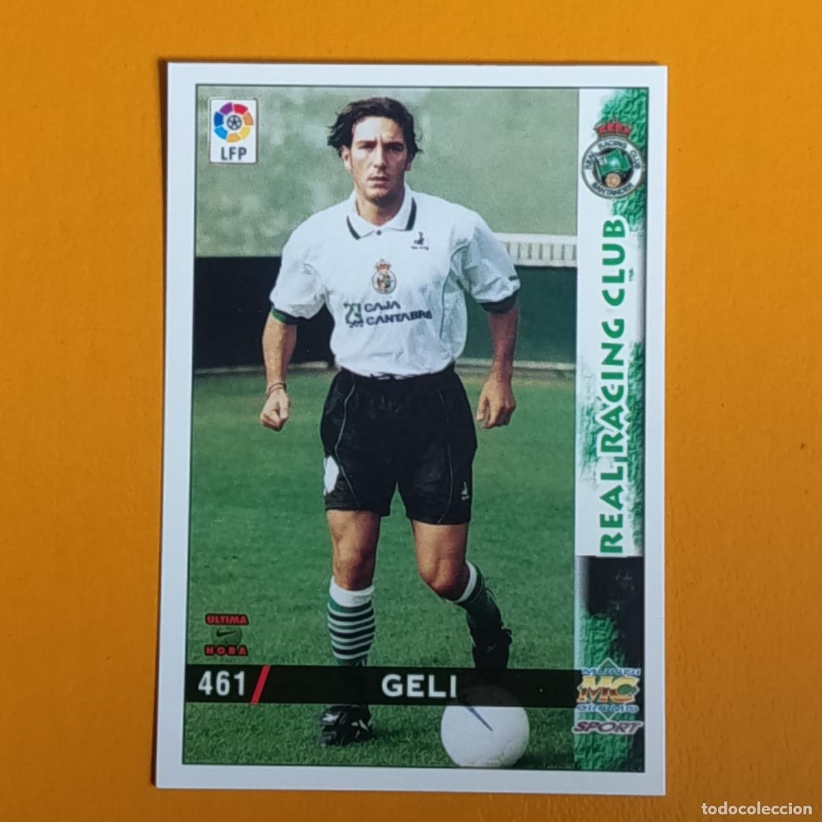 Cartes &agrave; collectionner de Football: 461 GELI. &Uacute;LTIMA HORA. RACING DE SANTANDER. LAS FICHAS DE LA LIGA 98-99. MUNDICROMO