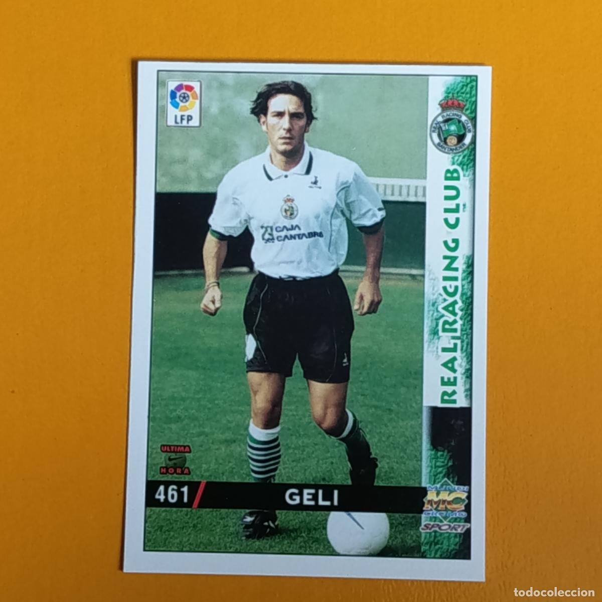 Cartes &agrave; collectionner de Football: 461 GELI. &Uacute;LTIMA HORA. RACING DE SANTANDER. LAS FICHAS DE LA LIGA 98-99. MUNDICROMO