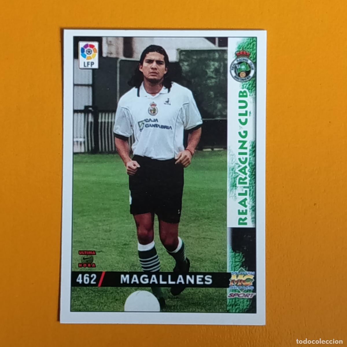 Football Stickers: 462 MAGALLANES. &Uacute;LTIMA HORA. RACING DE SANTANDER. LAS FICHAS DE LA LIGA 98-99. MUNDICROMO