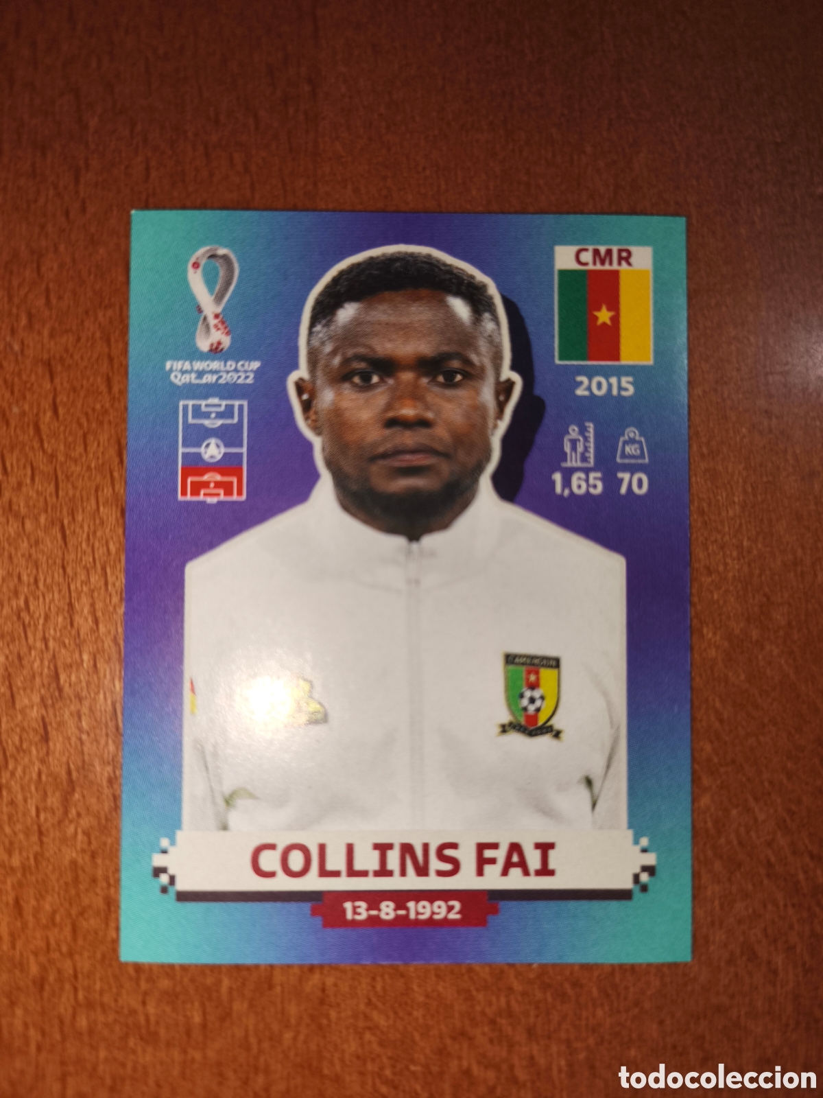 Cromos de F&uacute;tbol: Collins Fai CMR 6 Fifa World Cup Qatar 2022 Camer&uacute;n