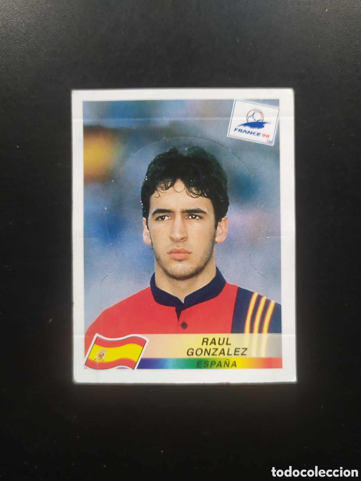 Cromos de F&uacute;tbol: Mundial Francia 98 panini Ra&uacute;l ( Real Madrid) pop up n&deg; 243 Espa&ntilde;a sin pegar