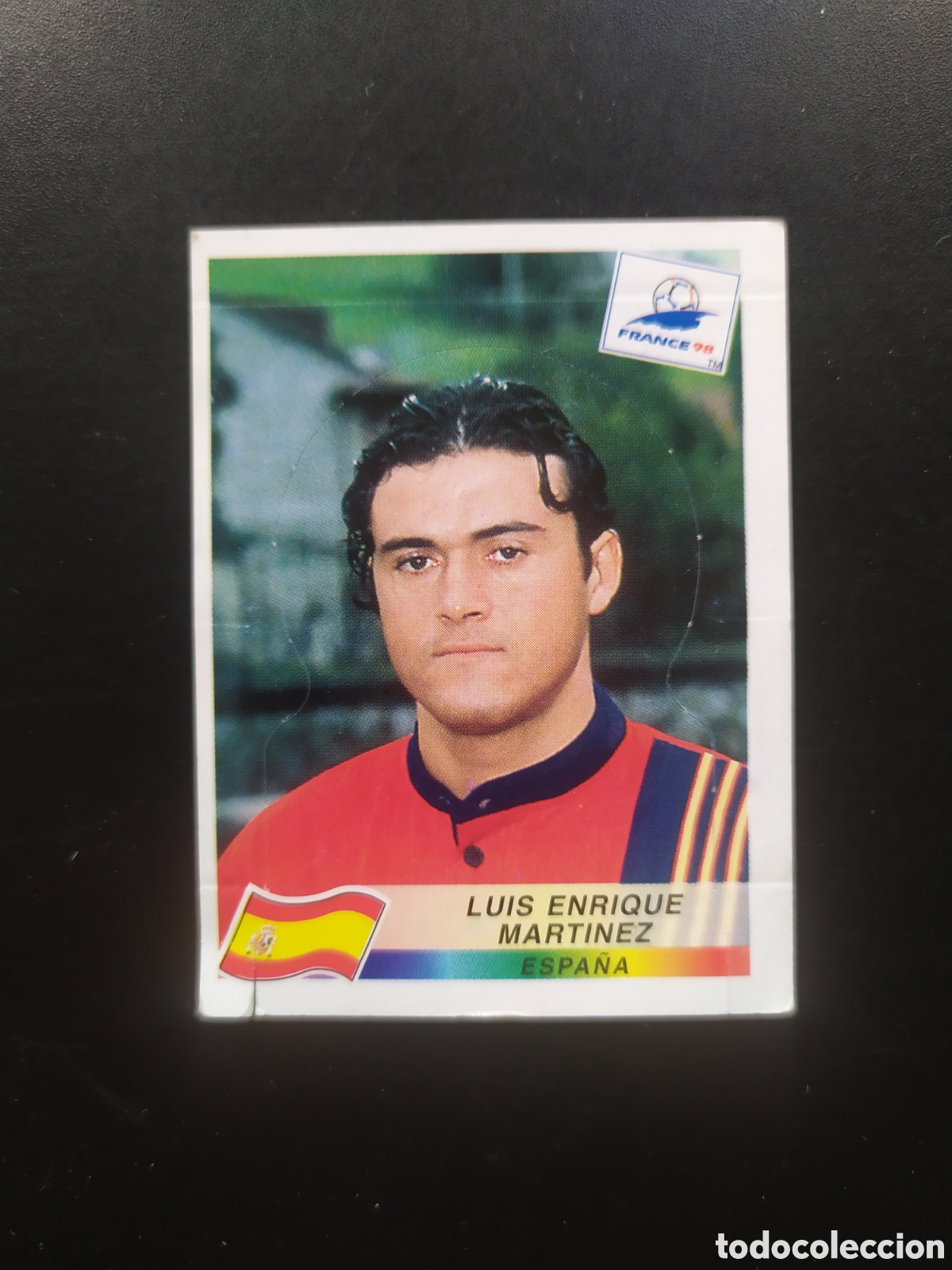 Cromos de F&uacute;tbol: Mundial Francia 98 panini Luis Enrique pop up n&deg; 240 Espa&ntilde;a sin pegar