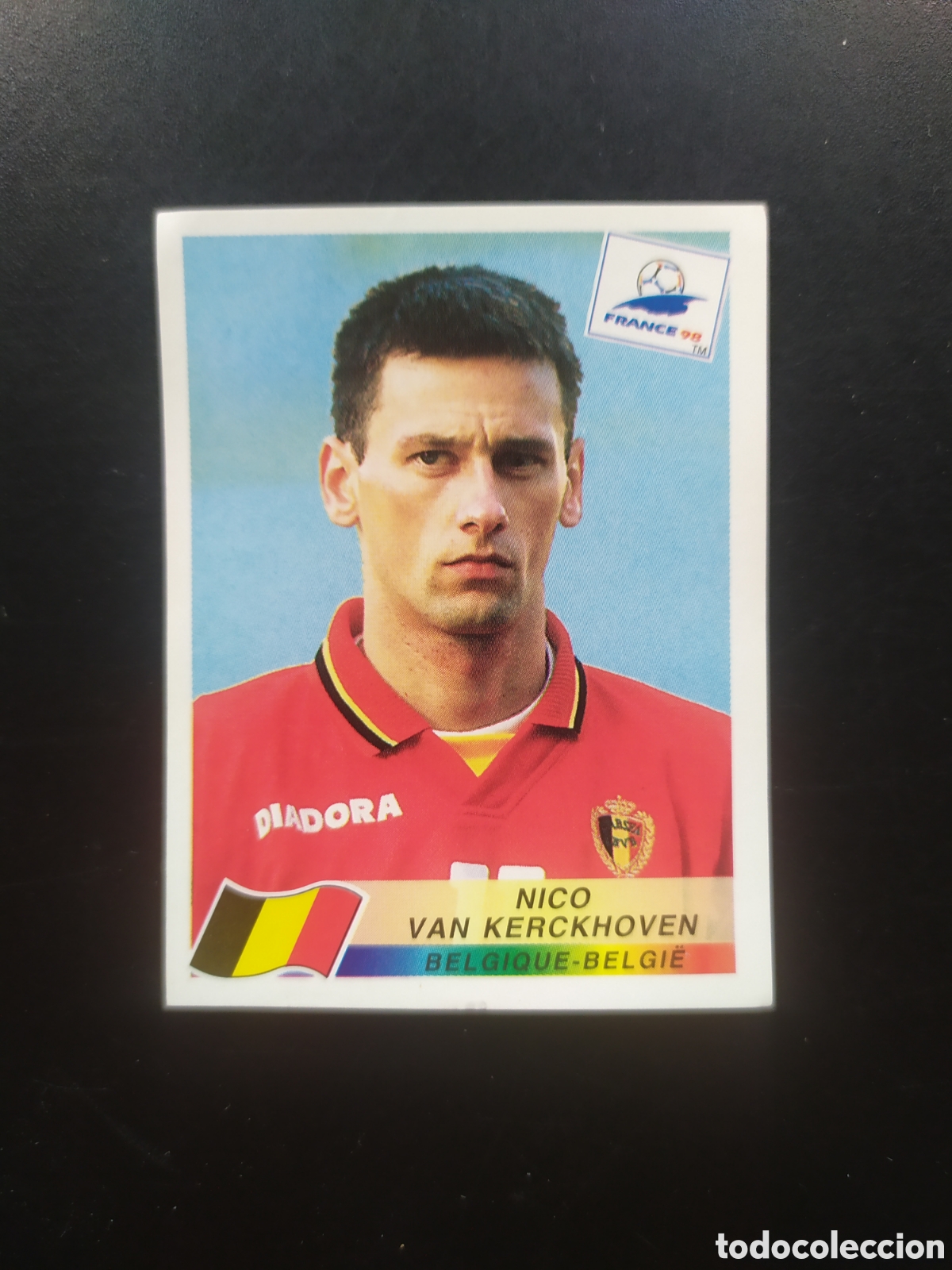 Cromos de F&uacute;tbol: Mundial Francia 98 panini Van Kerckhoven n&deg; 329 B&eacute;lgica sin pegar