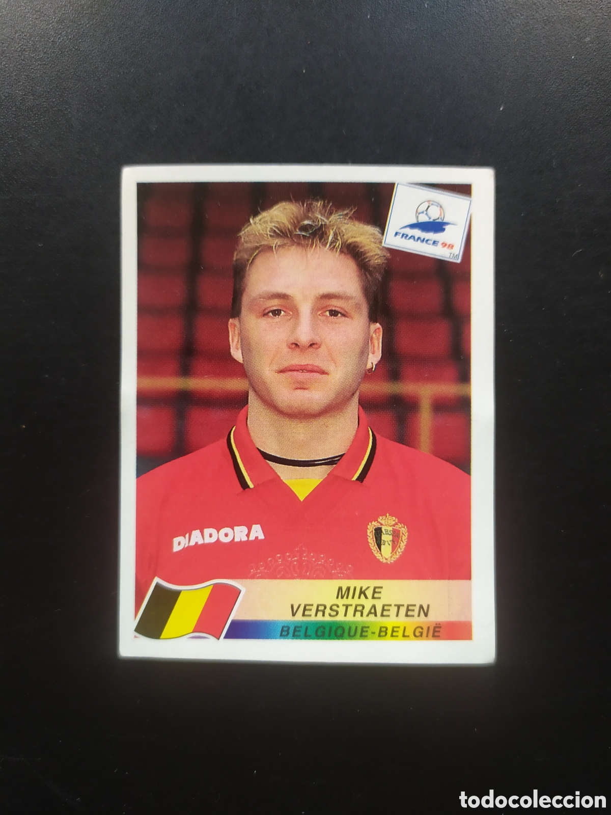 Cromos de F&uacute;tbol: Mundial Francia 98 panini Verstraeten n&deg; 322 B&eacute;lgica sin pegar