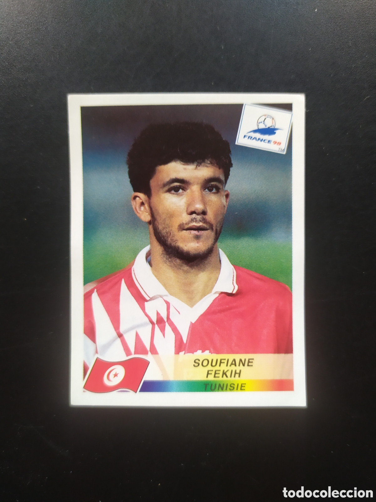 Cromos de F&uacute;tbol: Mundial Francia 98 panini Fekih n&deg; 488 T&uacute;nez sin pegar