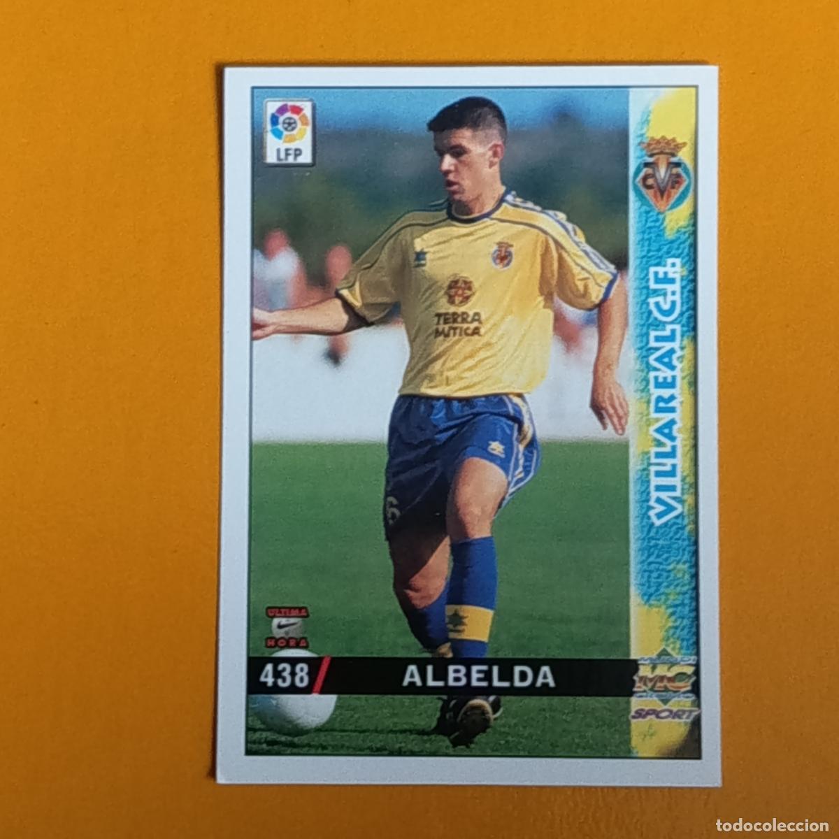 Cromos de F&uacute;tbol: 438 ALBELDA. &Uacute;LTIMA HORA. VILLARREAL CF. LAS FICHAS DE LA LIGA 98-99. MUNDICROMO