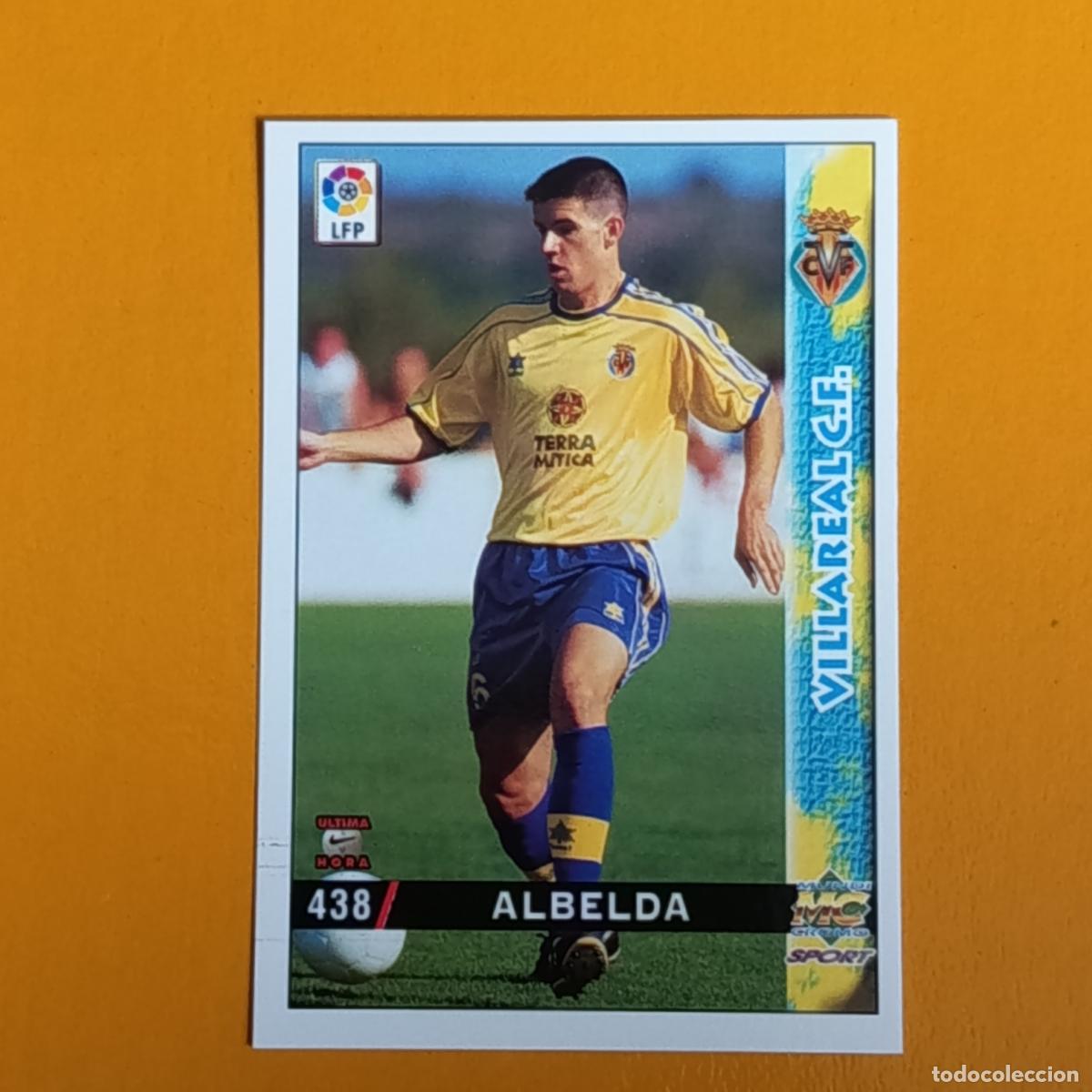 Cromos de F&uacute;tbol: 438 ALBELDA. &Uacute;LTIMA HORA. VILLARREAL CF. LAS FICHAS DE LA LIGA 98-99. MUNDICROMO