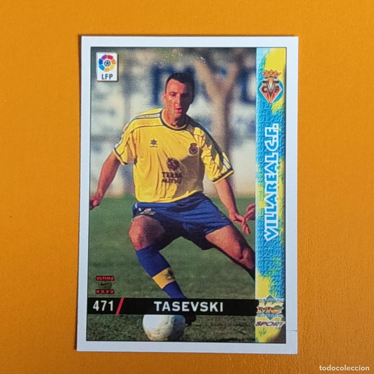 Football Stickers: 471 TASEVSKI. &Uacute;LTIMA HORA. VILLARREAL CF. LAS FICHAS DE LA LIGA 98-99. MUNDICROMO
