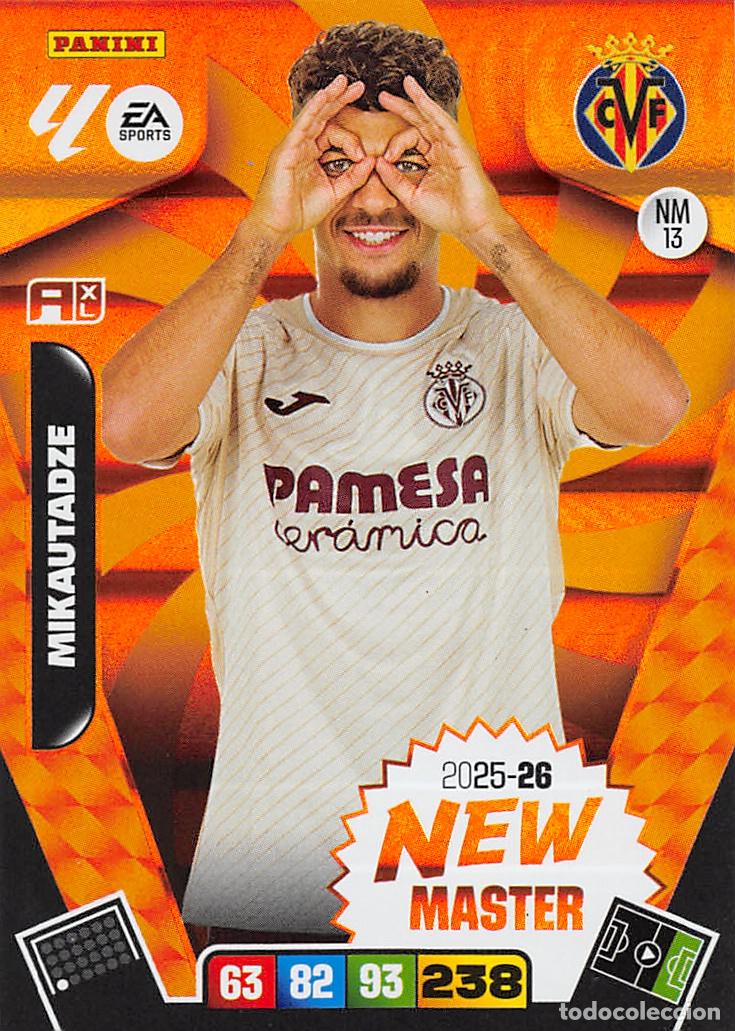 Football Stickers: PANINI ADRENALYN 25/26 2025/2026 #NM13 MIKAUTADZE (VILLARREAL C.F.) NEW MASTER