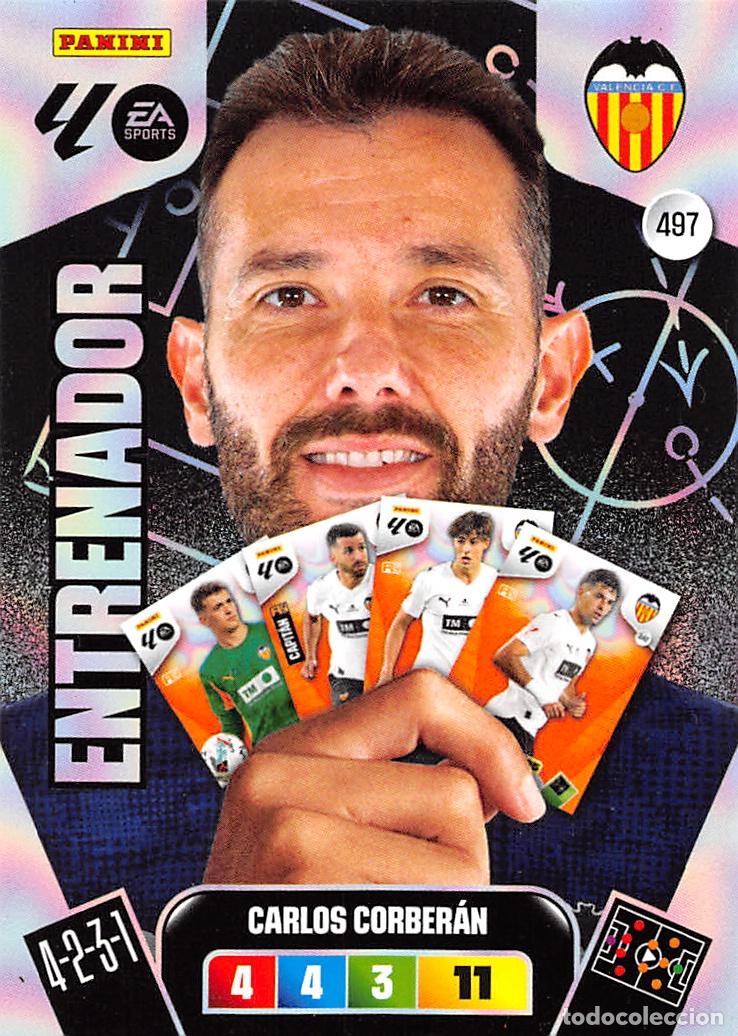 Football Stickers: PANINI ADRENALYN 25/26 2025/2026 #497 CARLOS CORBERAN (VALENCIA C.F.) ENTRENADOR