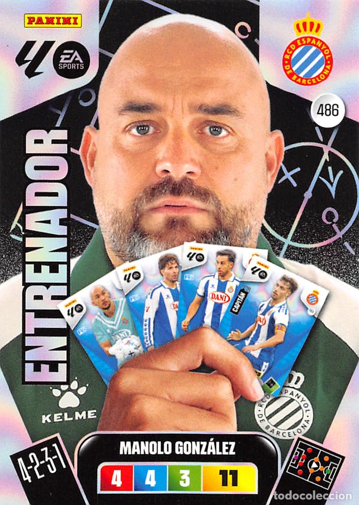 Cartes &agrave; collectionner de Football: PANINI ADRENALYN 25/26 2025/2026 #486 MANOLO GONZALEZ (R.C.D. ESPANYOL) ENTRENADOR