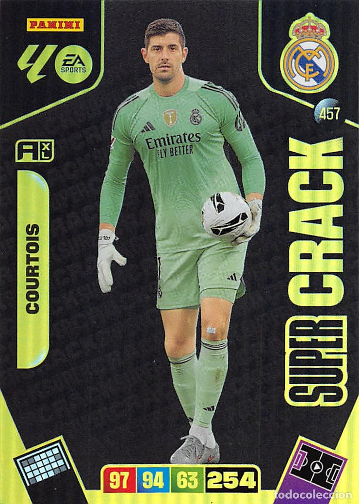 Cromos de f&uacute;tbol: PANINI ADRENALYN 25/26 2025/2026 #457 COURTOIS (REAL MADRID) SUPER CRACK
