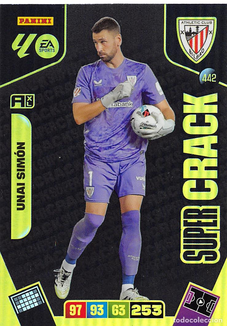 Cromos de F&uacute;tbol: PANINI ADRENALYN 25/26 2025/2026 #442 UNAI SIMON (ATHLETIC CLUB) SUPER CRACK