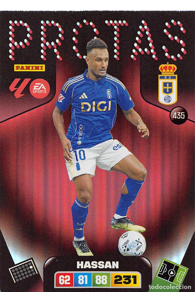 Cromos de F&uacute;tbol: PANINI ADRENALYN 25/26 2025/2026 #435 HASSAN (REAL OVIEDO) PROTAS