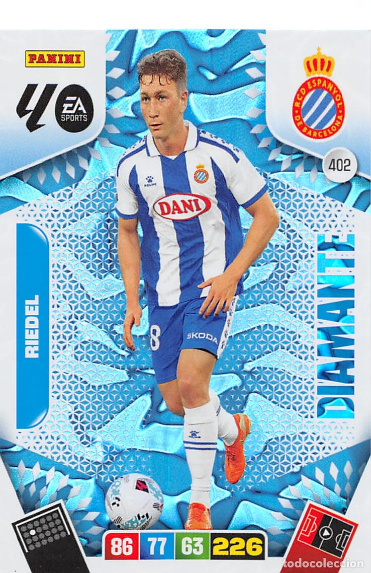 Cromos de F&uacute;tbol: PANINI ADRENALYN 25/26 2025/2026 #402 RIEDEL (R.C.D. ESPANYOL) DIAMANTE