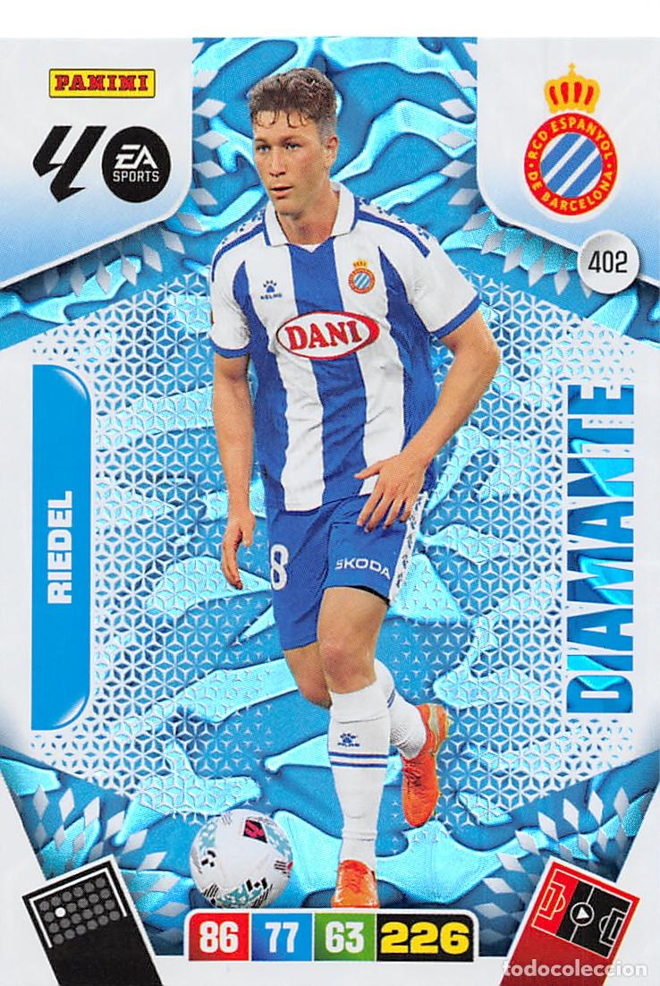 Cromos de F&uacute;tbol: PANINI ADRENALYN 25/26 2025/2026 #402 RIEDEL (R.C.D. ESPANYOL) DIAMANTE