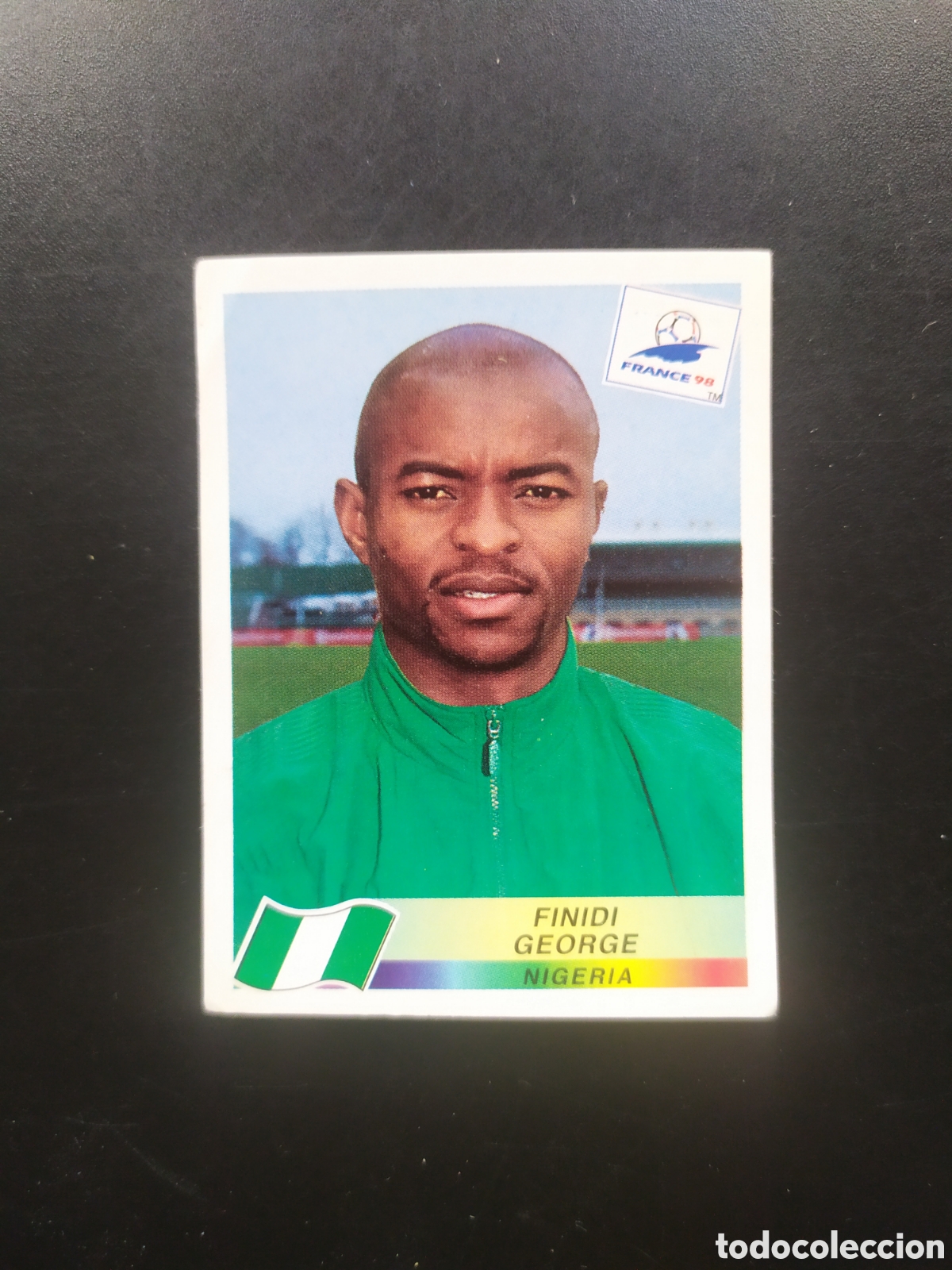 Cromos de F&uacute;tbol: Mundial Francia 98 panini Finidi n&deg; 256 Nigeria sin pegar