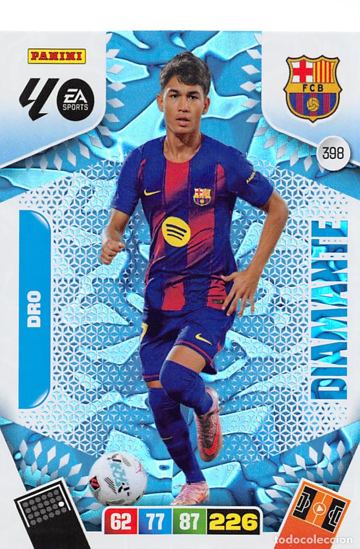 Cromos de F&uacute;tbol: PANINI ADRENALYN 25/26 2025/2026 #398 DRO (F.C. BARCELONA) DIAMANTE