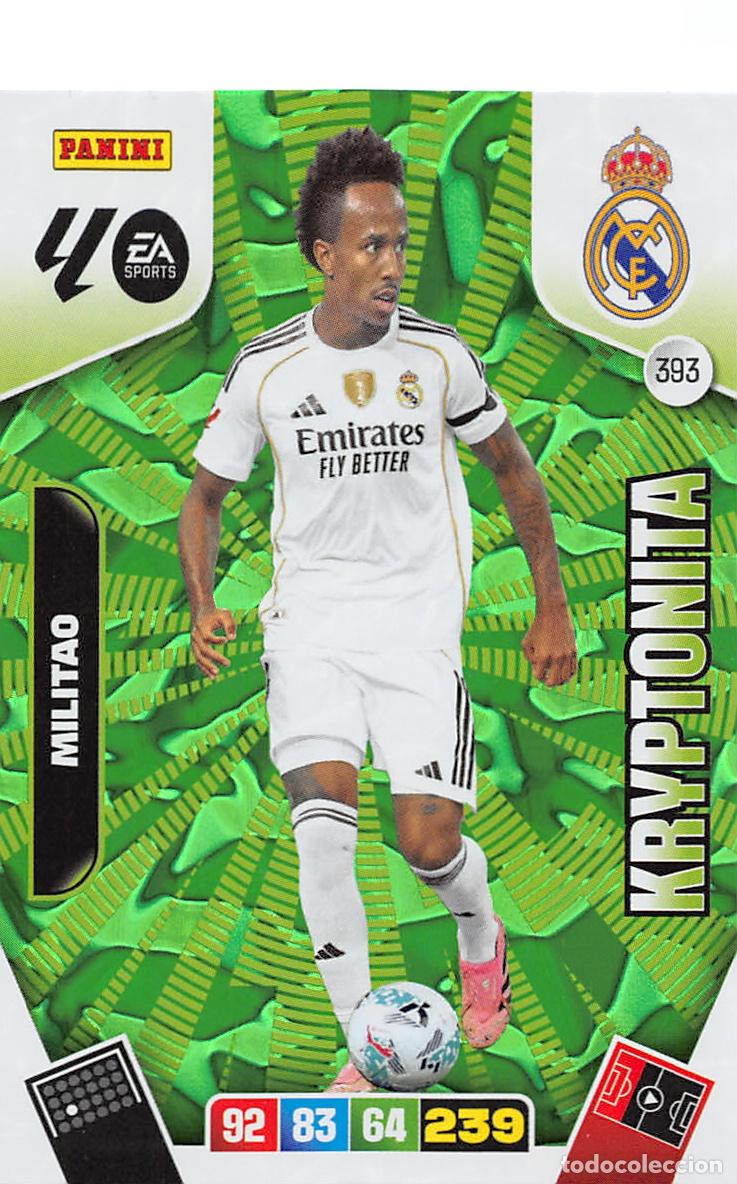 Cromos de F&uacute;tbol: PANINI ADRENALYN 25/26 2025/2026 #393 MILITAO (REAL MADRID) KRYPTONITA
