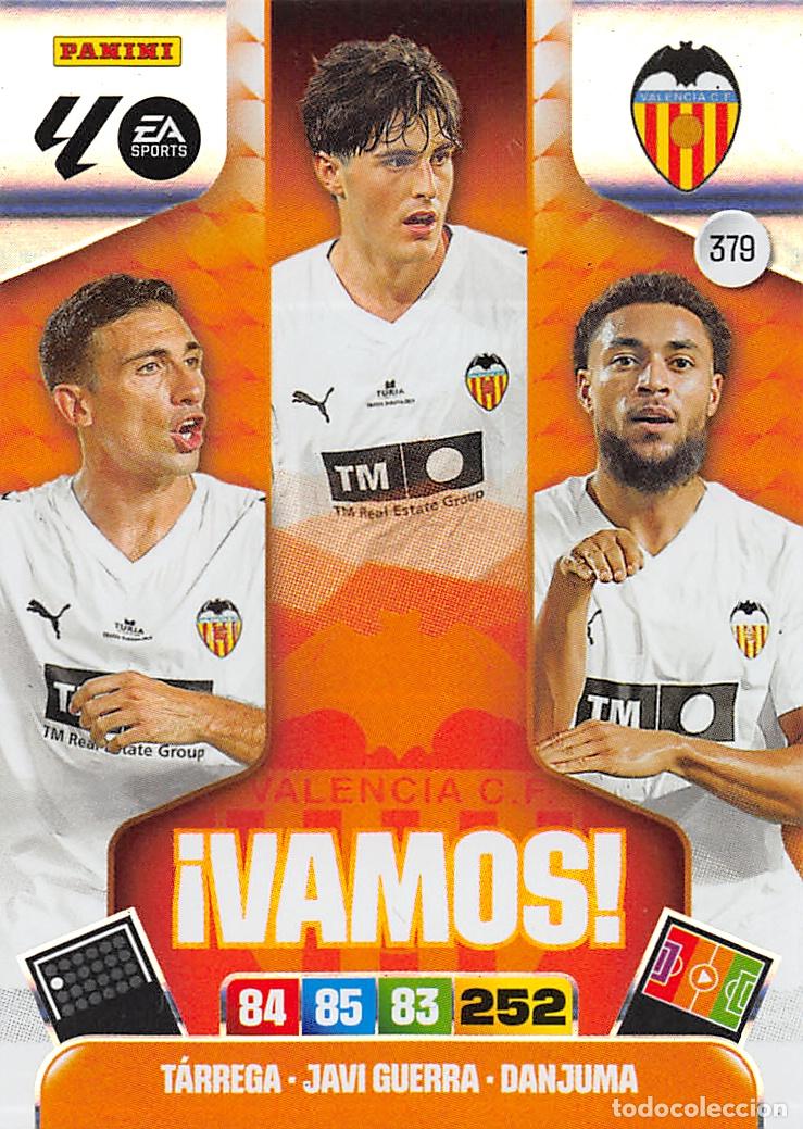 Cartes &agrave; collectionner de Football: PANINI ADRENALYN 25/26 2025/2026 #379 TARREGA - GUERRA - DANJUMA (VALENCIA C.F.) VAMOS