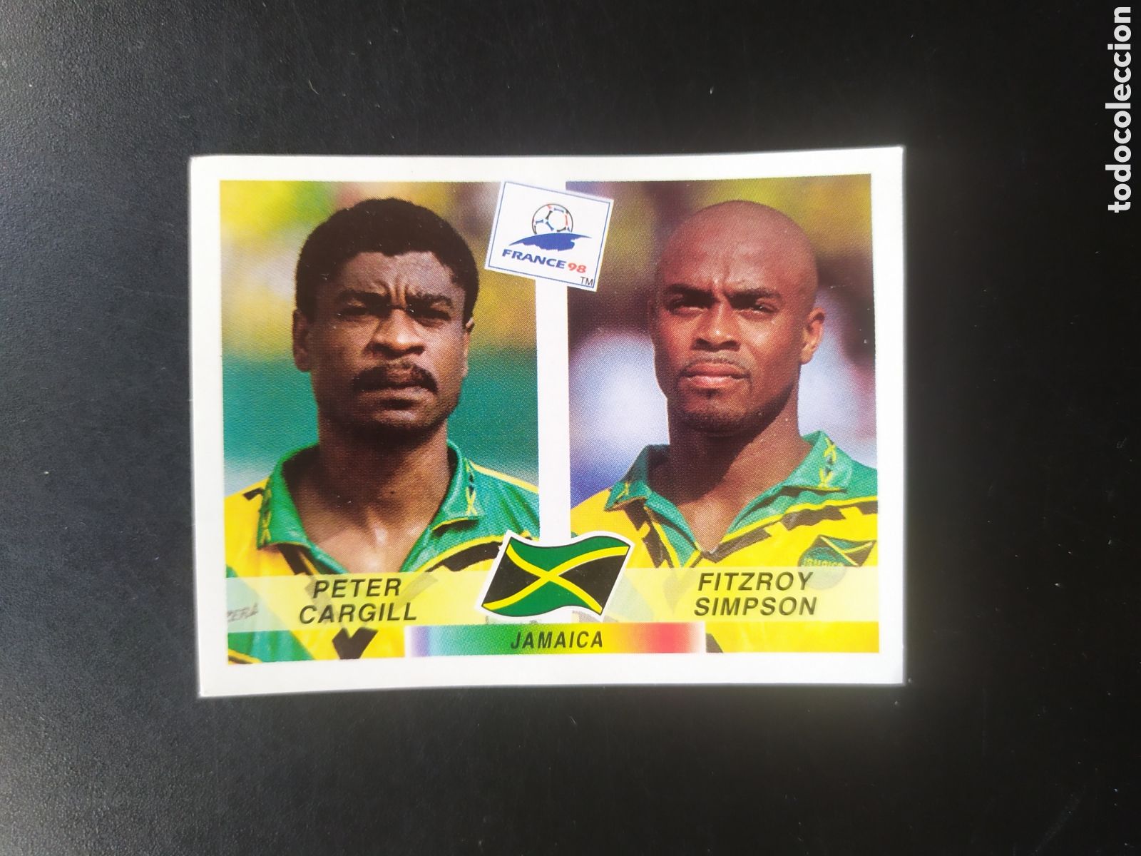 Cartes &agrave; collectionner de Football: Mundial Francia 98 panini Cargill Simpson n&deg; 557 Jamaica sin pegar