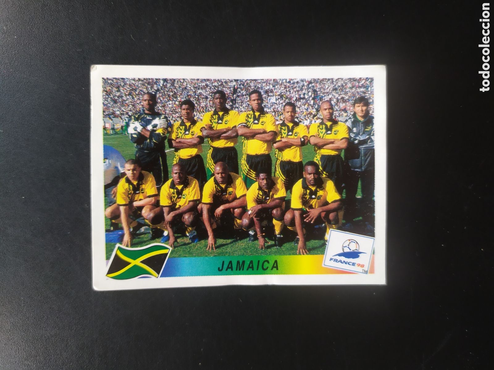 Figurine di Calcio: Mundial Francia 98 panini alineaci&oacute;n n&deg; 555 Jamaica sin pegar