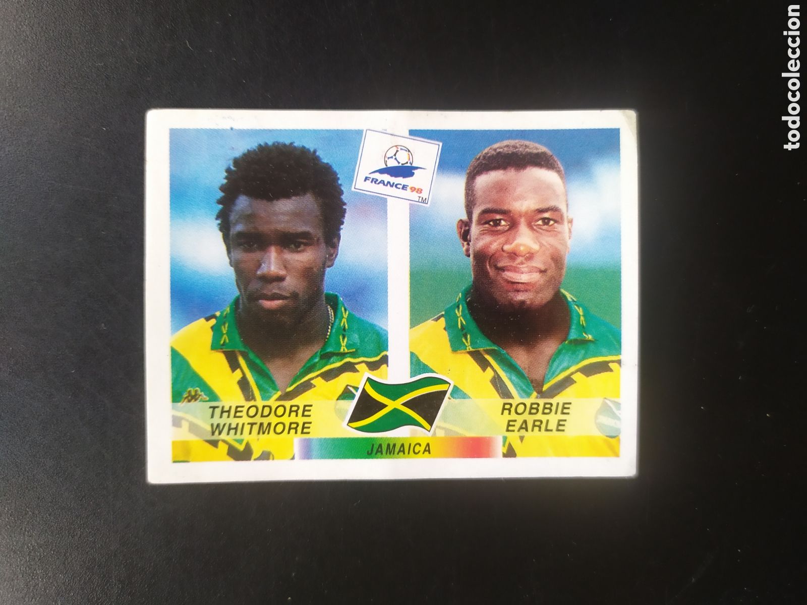 Cromos de F&uacute;tbol: Mundial Francia 98 panini Whitmore Earle n&deg; 558 Jamaica sin pegar
