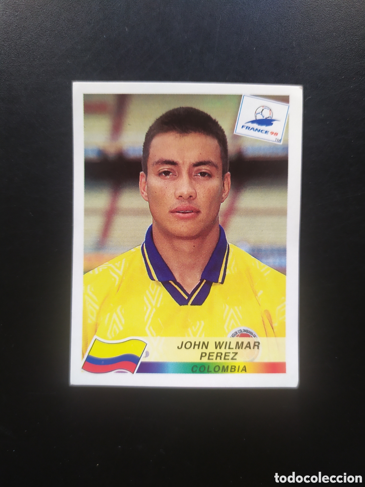 Cromos de F&uacute;tbol: Mundial Francia 98 panini Wilmar P&eacute;rez n&deg; 453 Colombia sin pegar