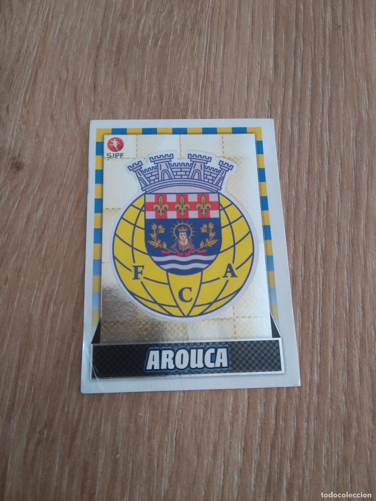 Cromos de F&uacute;tbol: 2 AROUCA ESCUDO CROMO FUTBOL PANINI LIGA PORTUGAL 2015-2016 FUTEBOL 15-16
