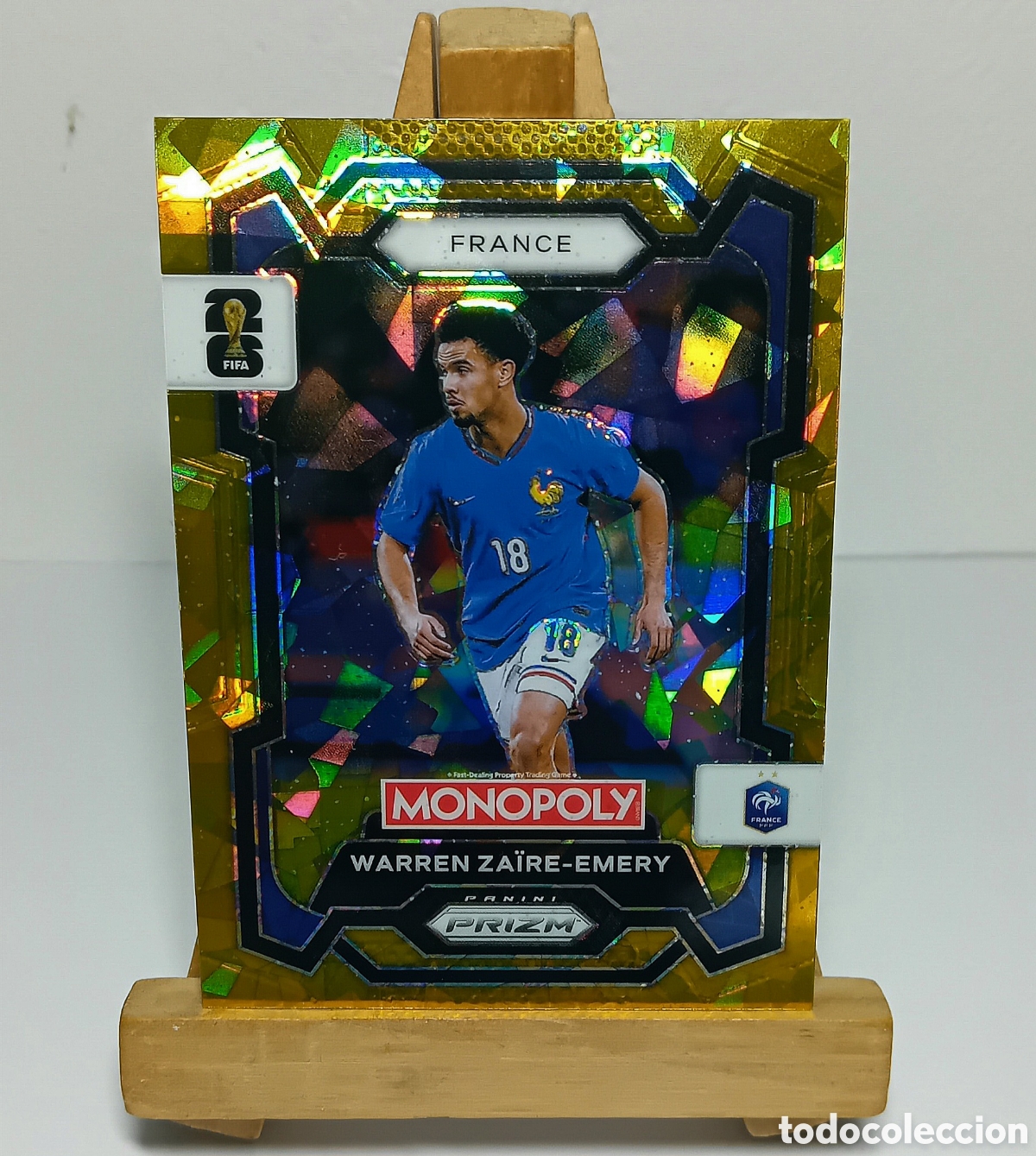 Cromos de F&uacute;tbol: WARREN ZAIRE-EMERY 2026 FRANCIA HIELO ORO MONOPOLY PRIZM PANINI N&deg;11
