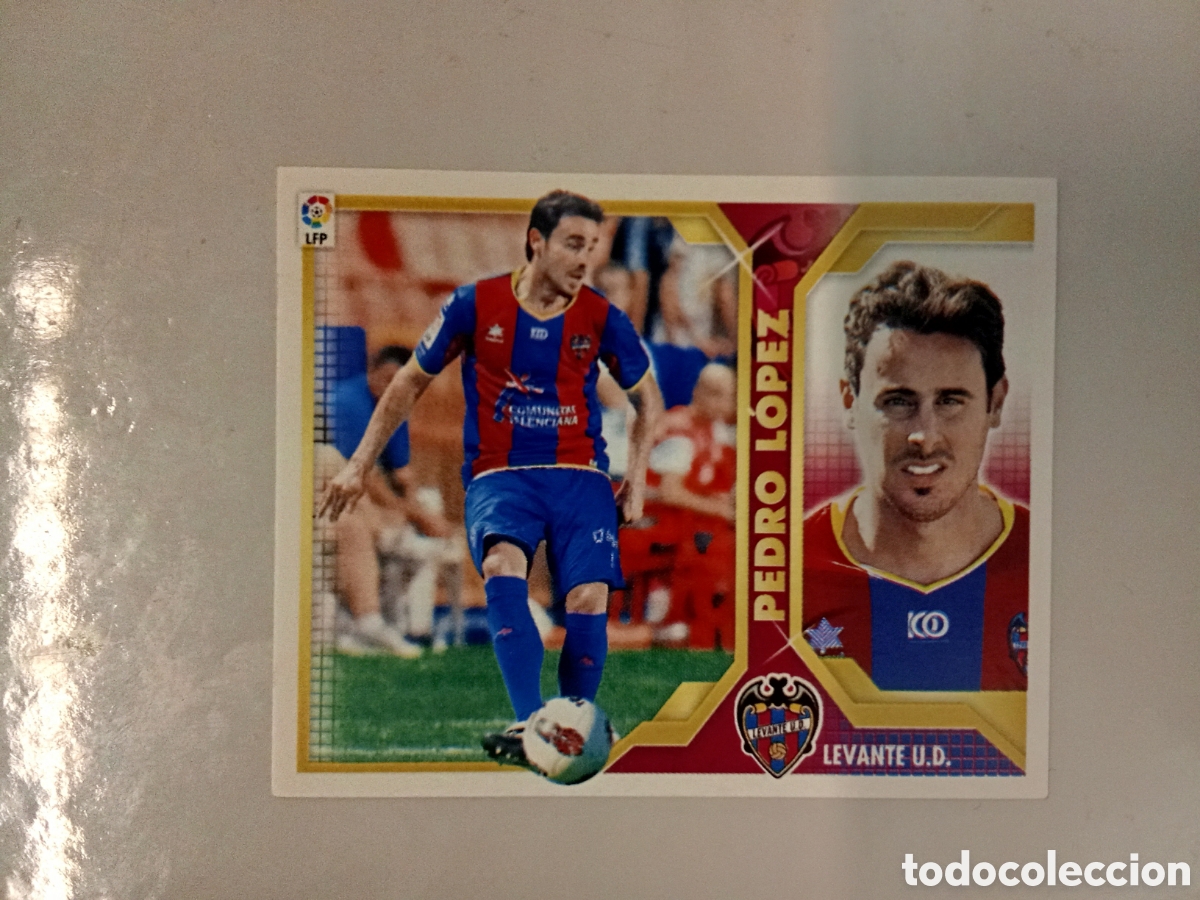 Fu&szlig;ball-Sticker: PEDRO LOPEZ LEVANTE FICHAJE 25 LIGA ESTE 2011 2012 11-12. NUNCA PEGADO