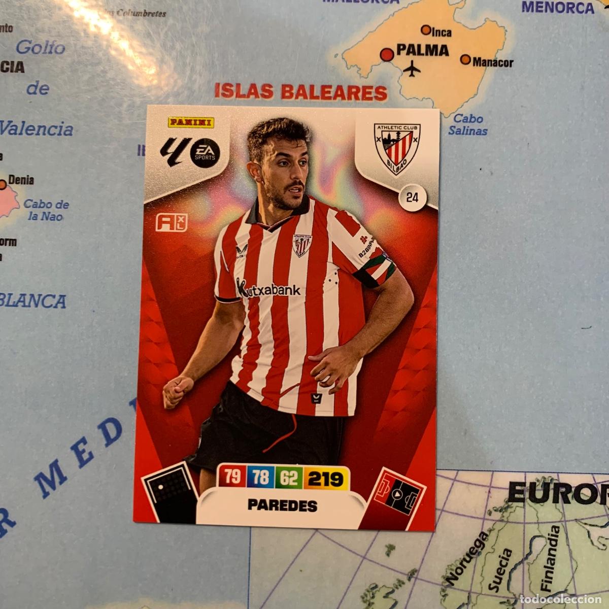Fu&szlig;ball-Sticker: Paredes n&uacute;mero 24 del Athletic de Bilbao cromo adrenalyn XL 25-26 2025-2026