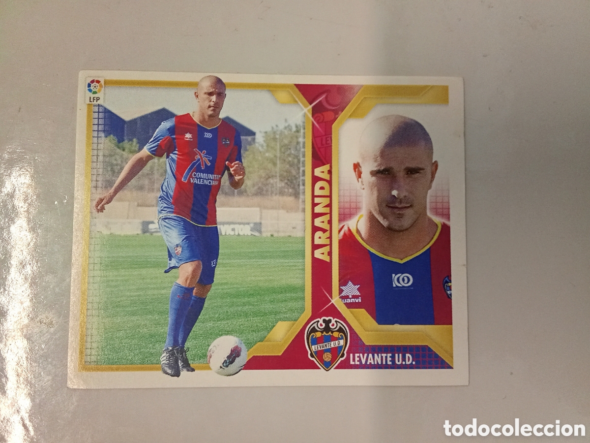 Fu&szlig;ball-Sticker: ARANDA LEVANTE FICHAJE 18 LIGA ESTE 2011 2012 11-12. NUNCA PEGADO