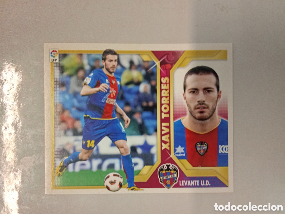 Cromos de F&uacute;tbol: XAVI TORRES LEVANTE COLOCA LIGA ESTE 2011 2012 11-12. NUNCA PEGADO