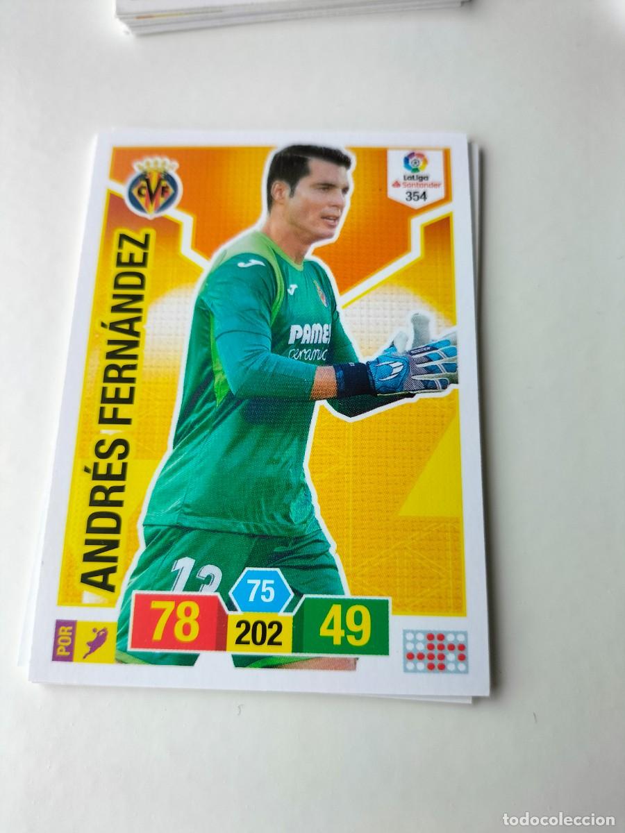Cromos de F&uacute;tbol: 1 CROMO FICHA PANINI ADRENALYN TEMPORADA 18-19 2018-2019 VILLARREAL C.F 354 ANDR&Eacute;S FERN&Aacute;NDEZ