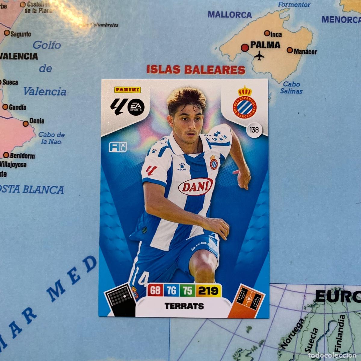 Football Stickers: Terrats n&uacute;mero 138 del Espa&ntilde;ol cromo adrenalyn XL 25-26 2025-2026