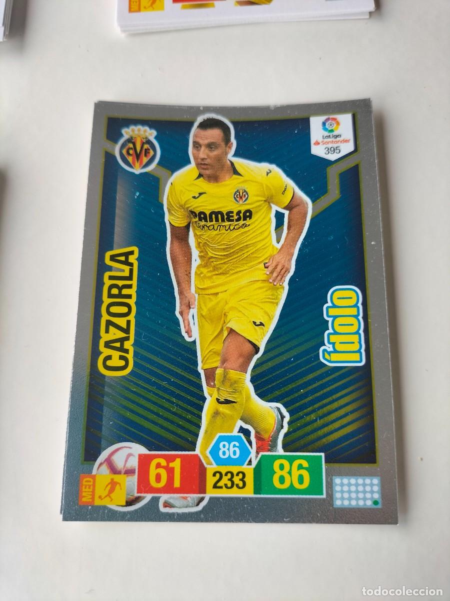 Football Stickers: 1 CROMO FICHA PANINI ADRENALYN TEMPORADA 18-19 2018-2019 VILLARREAL C.F 395 CAZORLA ( IDOLO