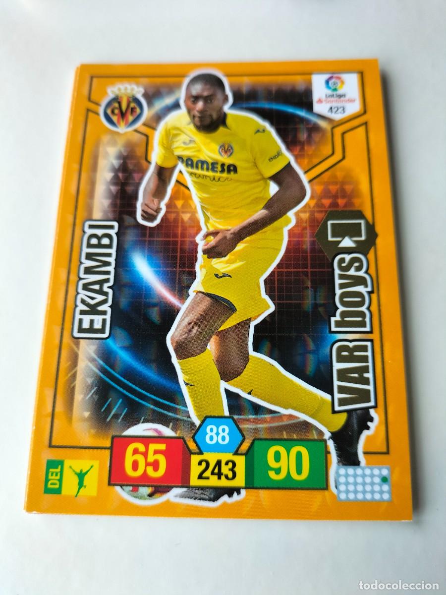 Cromos de F&uacute;tbol: 1 CROMO FICHA PANINI ADRENALYN TEMPORADA 18-19 2018-2019 VILLARREAL C.F 423 EKAMBI ( VAR BOYS