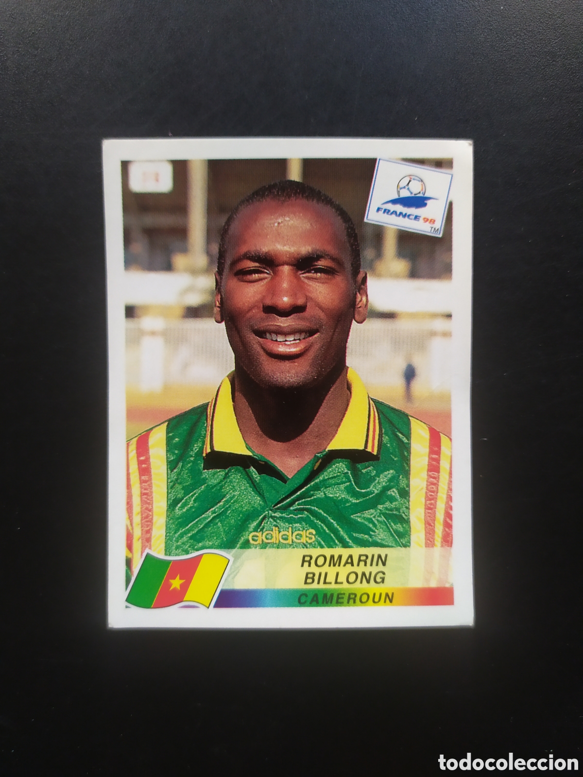 Football Stickers: Mundial Francia 98 panini Billong n&deg; 128 Camer&uacute;n sin pegar