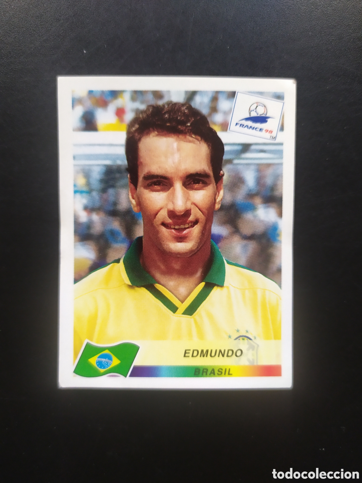 Cromos de F&uacute;tbol: Mundial Francia 98 panini Edmundo n&deg; 27 Brasil sin pegar