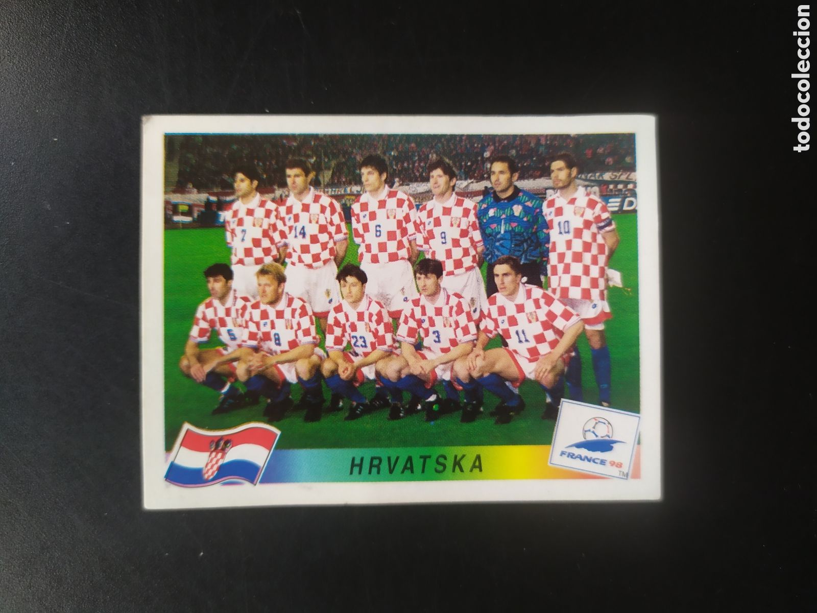 Cromos de F&uacute;tbol: Mundial Francia 98 panini alineaci&oacute;n n&deg; 534 Croacia sin pegar