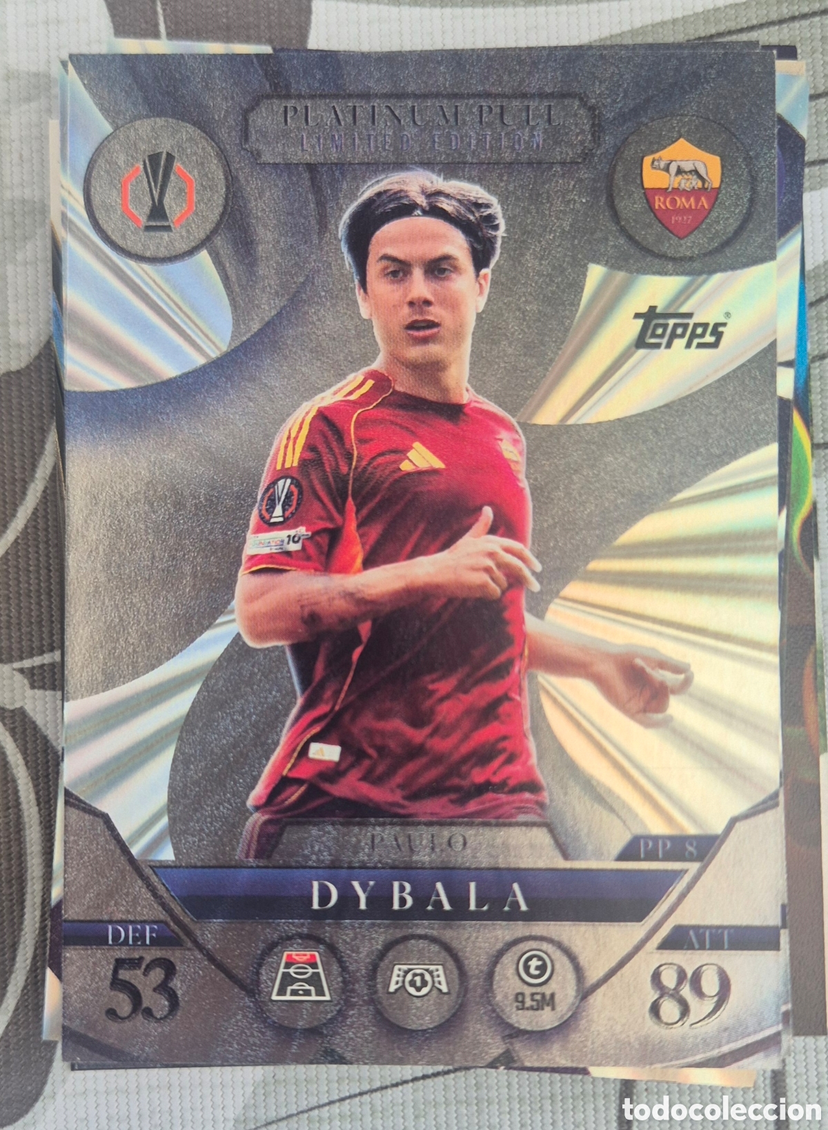Fu&szlig;ball-Sticker: Dybala Roma platinum pull limited edition topps match attax 2026
