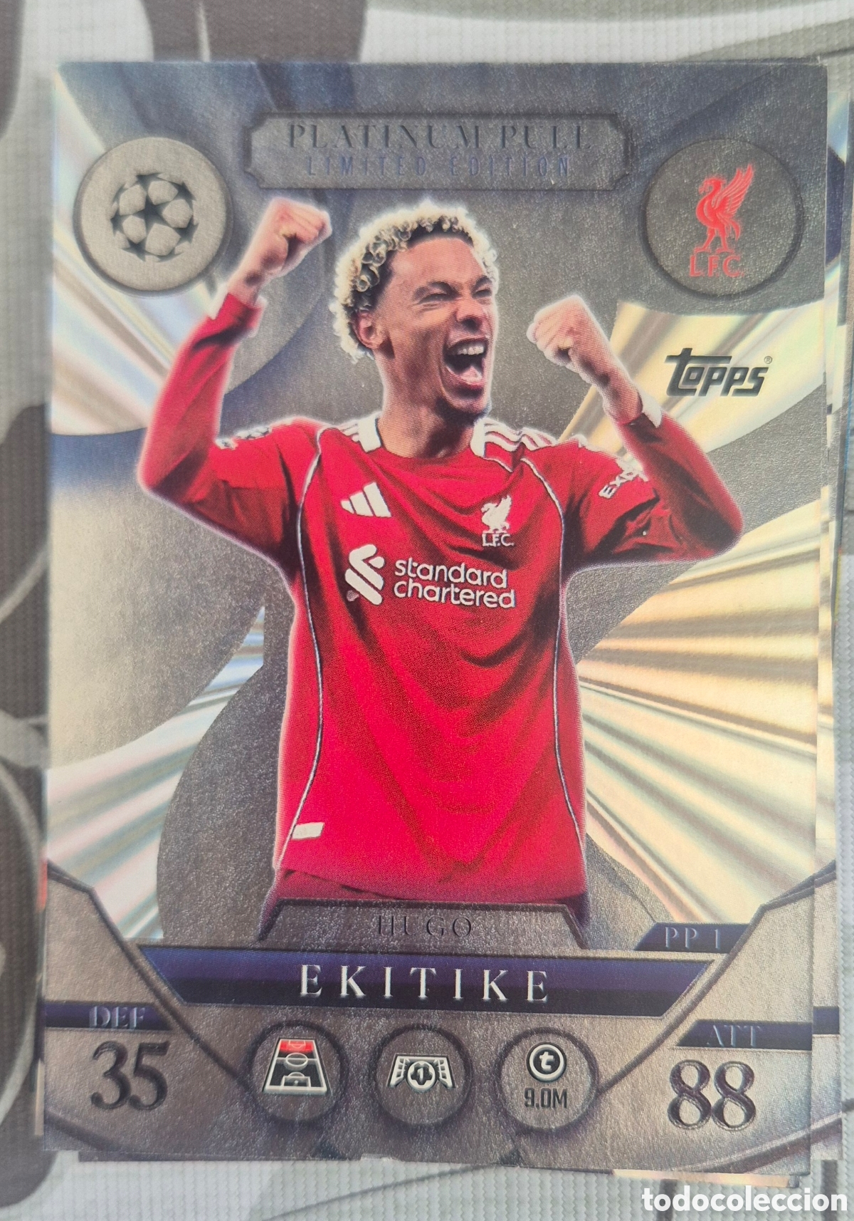 Cromos de Futebol: Ekitike liverpool platinum pull limited edition topps match attax 2026