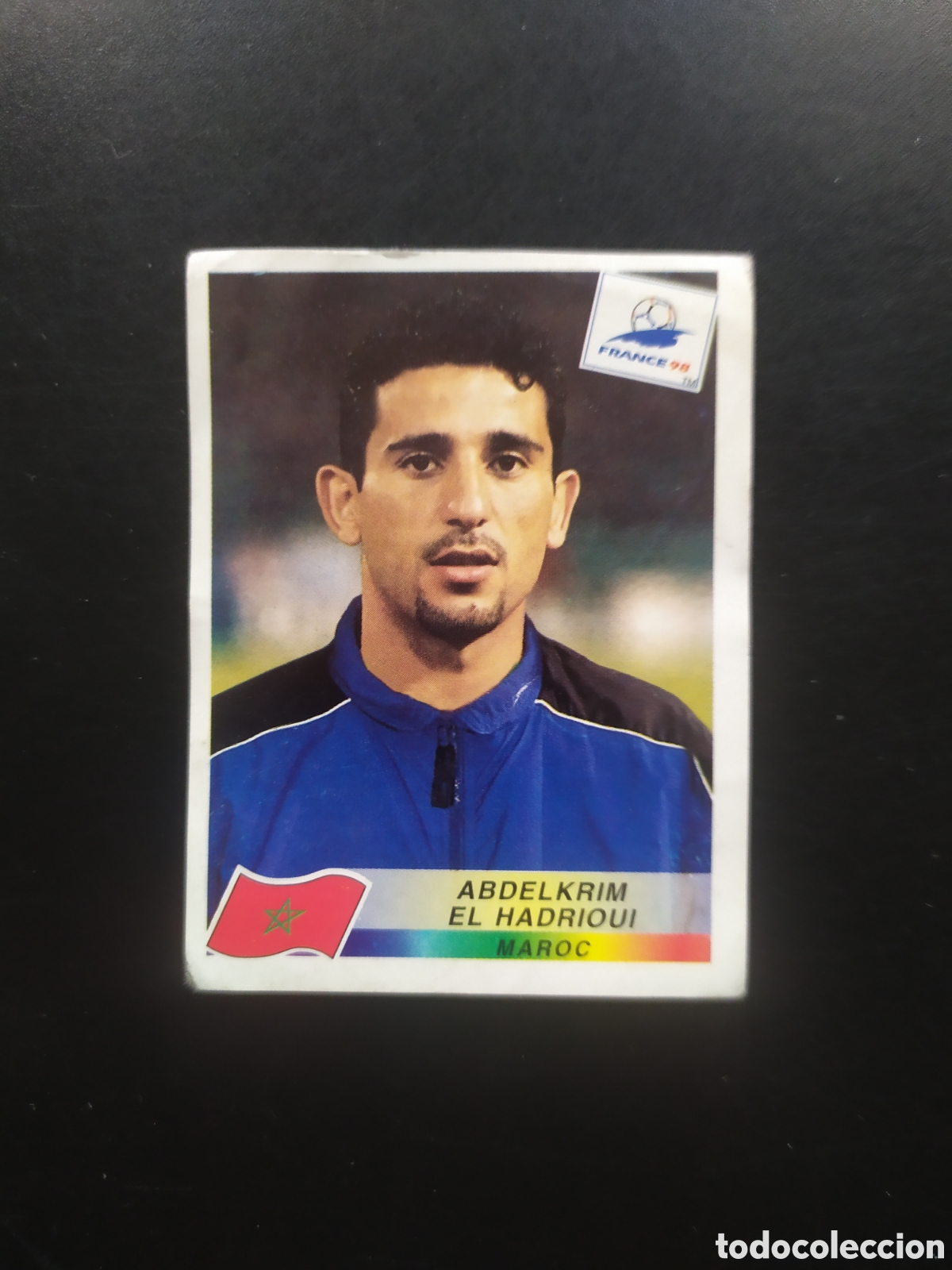 Cromos de F&uacute;tbol: Mundial Francia 98 panini El Hadrioui n&deg; 53 Marruecos sin pegar