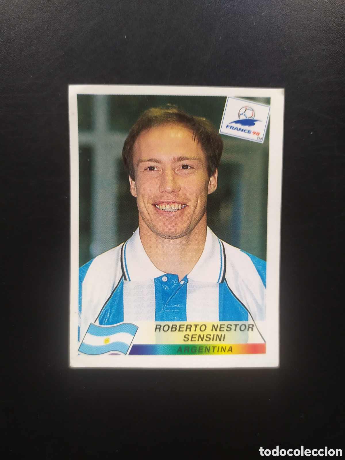 Cromos de F&uacute;tbol: Mundial Francia 98 panini Sensini n&deg; 502 Argentina sin pegar