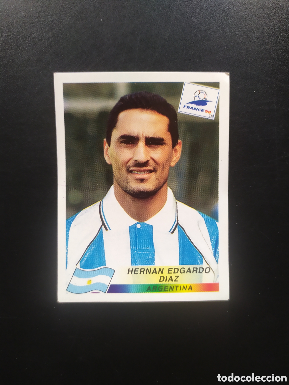 Cromos de F&uacute;tbol: Mundial Francia 98 panini Hern&aacute;n Diaz n&deg; 504 Argentina sin pegar