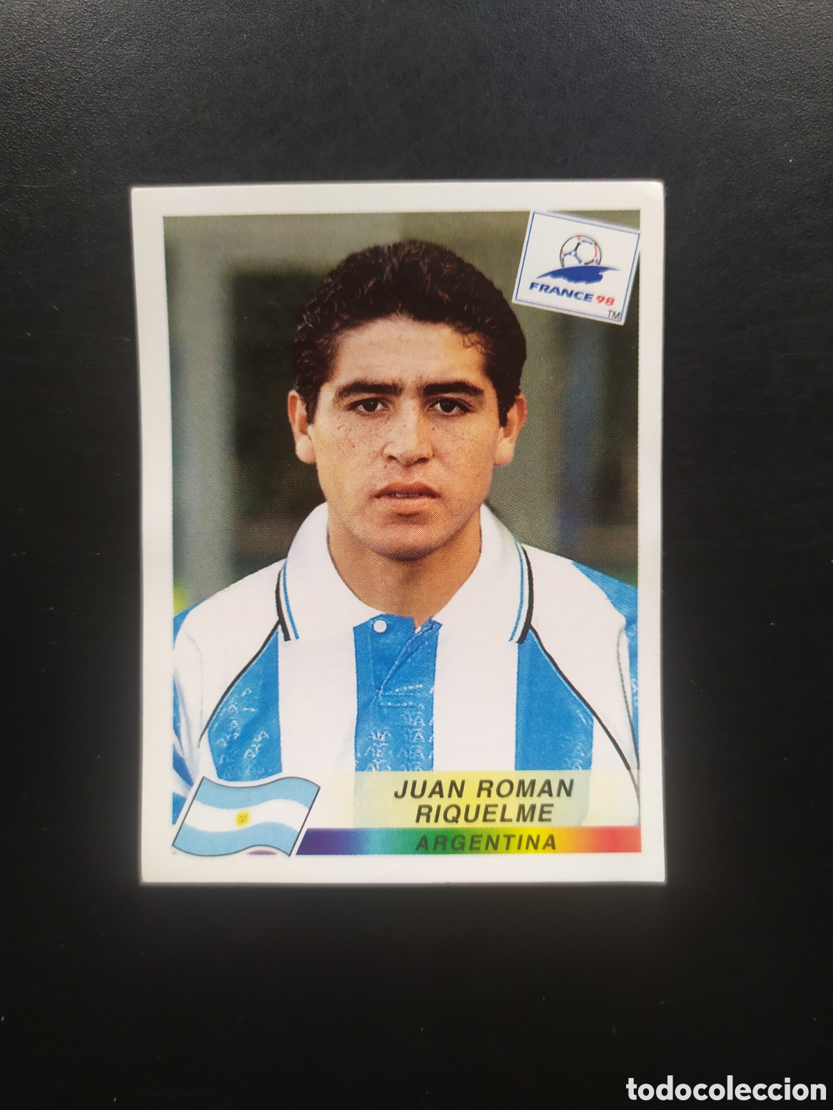 Cromos de F&uacute;tbol: Mundial Francia 98 panini Riquelme n&deg; 509 Argentina sin pegar