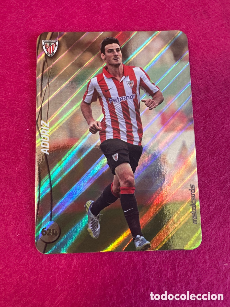 Cromos de Futebol: 624 ADURIZ (ATHLETIC BILBAO) TOP VERSI&Oacute;N DIAGONALES MUNDICROMO 2015 14 15 METALCARD