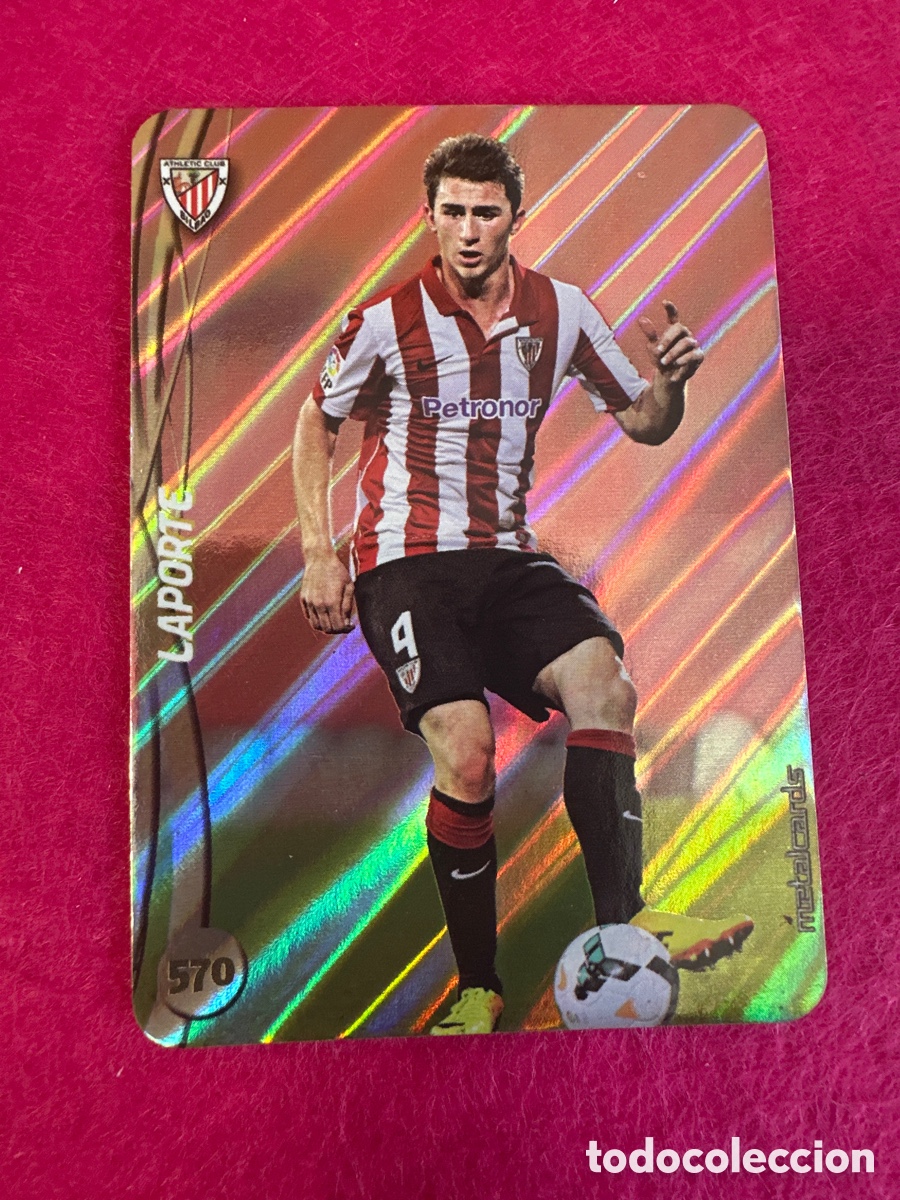 Cromos de Futebol: 570 LAPORTE (ATHLETIC BILBAO) TOP VERSI&Oacute;N DIAGONALES MUNDICROMO 2015 14 15 METALCARD