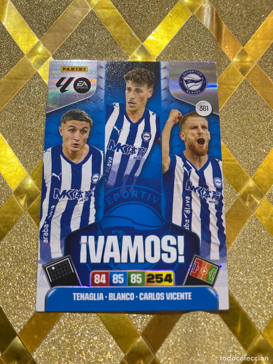 Cromos de F&uacute;tbol: CROMO DE FUTBOL NUMERO 361 ALAVES &iexcl; VAMOS ! ADRENALYN XL 2025 2026 PANINI !